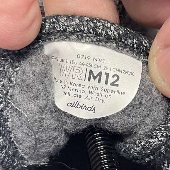 All Birds Shoes 12 Gray Knit Trainer Men Sneaker Lightweight - Picture 5 of 6